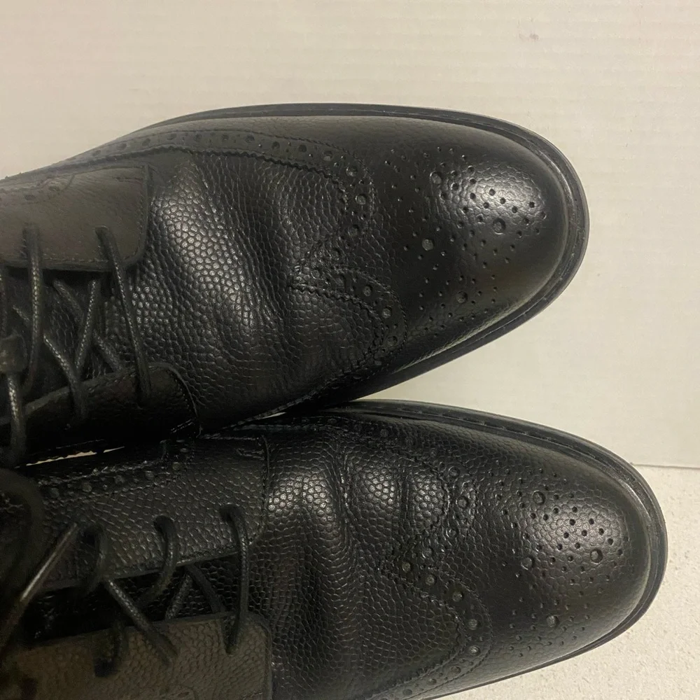 Cole Haan Black Men’s Chukka Wingtip Lace-Up Boots